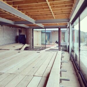 Indoor pool under construction
