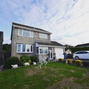 Happy New Year 2023! Exterior of detached house with front porch