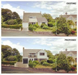 existing and proposed dwelling, Brixton, Plymouth Extension Crayon Architects CrayonArchitects ArchitectsPlymouth Architects Plymouth SouthWest Sustainable GreenDesign Green Design Building Regulations BuildingRegulations Planning Architecture NewBuildHouse New Build