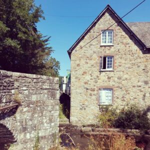 MAKE building in Bovey Tracey. Stone built riverside mill