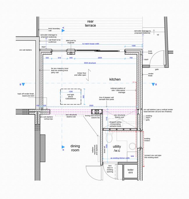 Detailed floorplan Crayon Architects CrayonArchitects ArchitectsPlymouth Architects Plymouth South West Sustainable GreenDesign Green Design Building Regulations BuildingRegulations Planning Architecture